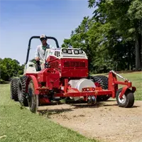 Ventrac golf course tractors are easy to use, easy to see, easy to control, and have additional weights allow for deeper and more consistent cut.
