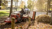 EF300 Leaf Plow The Power Blower is great for gathering leaves in tight spaces, then push the piles with the Leaf Plow.