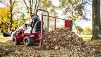 EF300 Leaf Plow Maximize your productivity by blowing leaves and pushing leaf piles without ever leaving the seat.