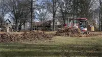 EF300 Leaf Plow Save hours on fall cleanup by using the Leaf Plow to push large volumes of leaves without damaging grass or hard surfaces.