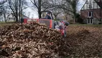 Pairing the Leaf Plow with a Turbine or Power Blower creates the ultimate fall leaf management system for golf courses, campuses, and large properties.