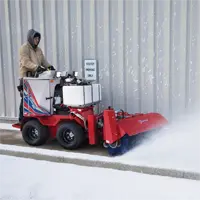 The Sidewalk Snow Vehicle is sized for sidewalks