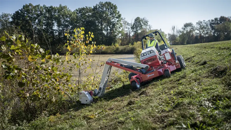 Cut next to Rention Ponds and hard to reach areas.