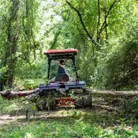 HE200 Power Grapple Pair the Power Grapple on the rear with the Brush Cutter up front to clear trails and move downed trees without ever switching attachments.