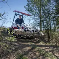 HE200 Power Grapple Even on steep slopes, the Power Grapple paired with a Ventrac tractor's stability lets you clamp and transport rocks or logs without losing traction.