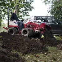 HE482 Power Bucket In rough terrain or slope work, the Power Bucket paired with a Ventrac tractor maintains stability and consistent performance when lifting and dumping loads.