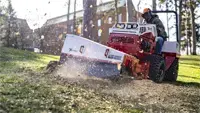 KC220 Stump Grinder Keep college campuses looking sharp by grinding down stumps quickly and cleanly, ensuring open green spaces and walkways remain safe and inviting.