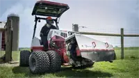 KC220 Stump Grinder The compact design of the Ventrac with the KC220 Stump Grinder allows access through tight spaces, like a 6-foot farm gate, to remove stumps where larger machines can’t reach.