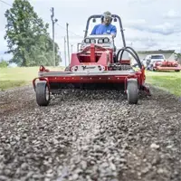 KG540 Power Rake Use forward or backward drum rotation to rework gravel surfaces, bringing fines up and smoothing bumps.