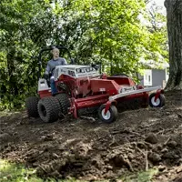 KG540 Power Rake Pulverize rough soil patches with the Power Rake to prepare for overseeding, creating a uniform surface for healthy turf recovery.