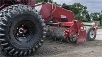 KG540 Power Rake See the 72 replaceable carbide tips in action as they grind and pulverize soil and debris for fine, seed-ready ground.