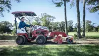 KG540 Power Rake Restore compacted or eroded cart paths by raking, leveling, and redistributing material for smoother play and easier maintenance.