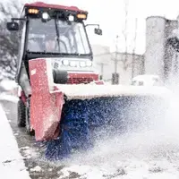 KJ Broom Bristle action clears snow without the scraping of a blade, making it ideal for brick, decorative concrete, or uneven surfaces.