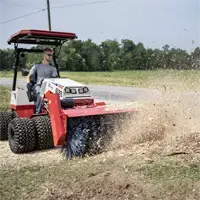 KJ Broom Contractors love the Power Broom for construction cleanup, sweeping away dust and material from finished surfaces in no time.