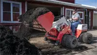 KM660 Light Material Bucket Move large volumes of mulch quickly with the Ventrac Light Material Bucket, designed for high-capacity material handling on commercial landscaping projects.