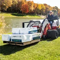 KM410 Pallet Forks Commercial landscape crews benefit from the Pallet Forks’ compatibility with the KM500 Loader & Tools, enabling material transport, lift work, and jobsite cleanup in one setup.
