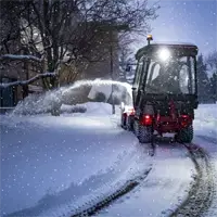 KX Snowblower Standard features like adjustable cast-iron skid shoes, hardened steel side shoes, and a reversible high-carbon steel cutting edge ensure durability in harsh snow conditions.