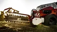 KY400 Trencher Equipped with carbide-tipped terminator/cup combo teeth, the KY400 powers through tough soils, giving contractors long-lasting durability and performance.