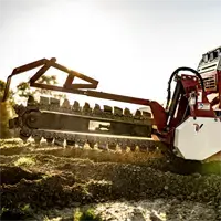 KY400 Trencher Equipped with carbide-tipped terminator/cup combo teeth, the KY400 powers through tough soils, giving contractors long-lasting durability and performance.