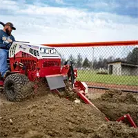 KY400 Trencher The dual Push-N-Pull cylinders on the KY400 guarantee positive boom control for digging, lift, and transport, giving operators precision on every trench job.