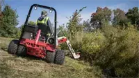 The Ventrac MA900 Boom Mower is a versatile solution for municipal crews and contractors, easily trimming overgrown brush, pond vegetation, and park trails while reducing manual labor.