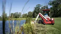 MA900 Boom Mower Designed for precision, the MA900's 39-inch double-action sickle bar cutting head ensures clean cuts along pond edges, ditches, and other water features, enhancing the aesthetic appeal of golf course landscapes.