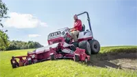 MJ840 Contour Mower The Ventrac MJ840 Contour Mower's front rollers prevent scalping, ensuring smooth transitions and a high-quality finish on golf course fairways and roughs.