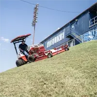 MK960 Wide Area Mower Conquer steep terrain. Paired with the Ventrac tractor’s unmatched slope capability, the Wide Area Mower keeps grass under control on challenging 30-degree inclines.