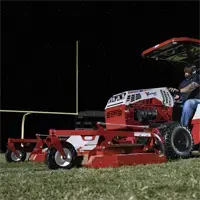 MK960 Wide Area Mower Friday night under the lights starts here. The 95” Wide Area Mower delivers a clean, consistent cut that keeps football fields safe, sharp, and ready for action.