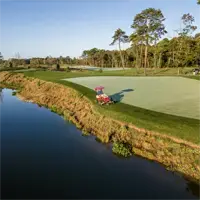 Sloped fairways and tee surrounds are no challenge—the MR770 paired with Ventrac tractors delivers clean results on steep terrain.