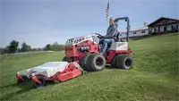 Finish Mower Reduce turf damage and promote healthy growth with the Ventrac Finish Mower's floating deck design.