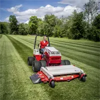 Finish Mower Maintain consistency across large areas with the Ventrac Finish Mower's wide cutting width and adjustable settings.