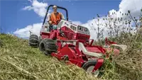 MWMY Flail Mower Using the Fast Cut (Y-knives) model on overgrown brush zones speeds up clean-up while still delivering a finishing cut.