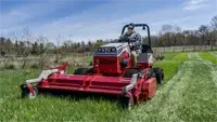 MWMY Flail Mower Equine property maintenance gets faster when using the MWMY to mow paddocks and pasture with mixed grass and brush.