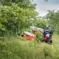 MZ480 Brush Cutter When mowing steep slopes, the MZ480 delivers reliable cutting performance, with anti-scalp wheels that keep the deck stable and ensure a clean, even cut on challenging terrain.