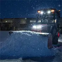 Start the day with clear pavement—paired with the winter cab and bright work lights, the Ventrac Box Plow keeps parking lots ready before business hours.