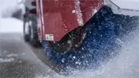 When debris and packed snow build up along a public plaza, the NJ380’s reversible bristles clean efficiently in both directions, reducing manual labor and improving turnaround time.