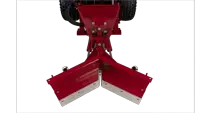 NV360 V-Blade In the scoop position, the NV360 V-Blade angles both wings forward to trap and contain snow, allowing operators to carry and relocate heavy piles away from sidewalks and entrances with control and efficiency.