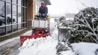 Clear business fronts and sidewalks quickly for safe pedestrian usage.