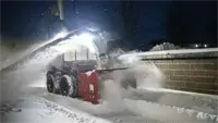 NX340 Snowblower The NX340 Snow Blower allows operators to clear thick snow efficiently in low-light conditions, using the SSV’s built-in lights for enhanced visibility on sidewalks, school grounds, and commercial walkways.