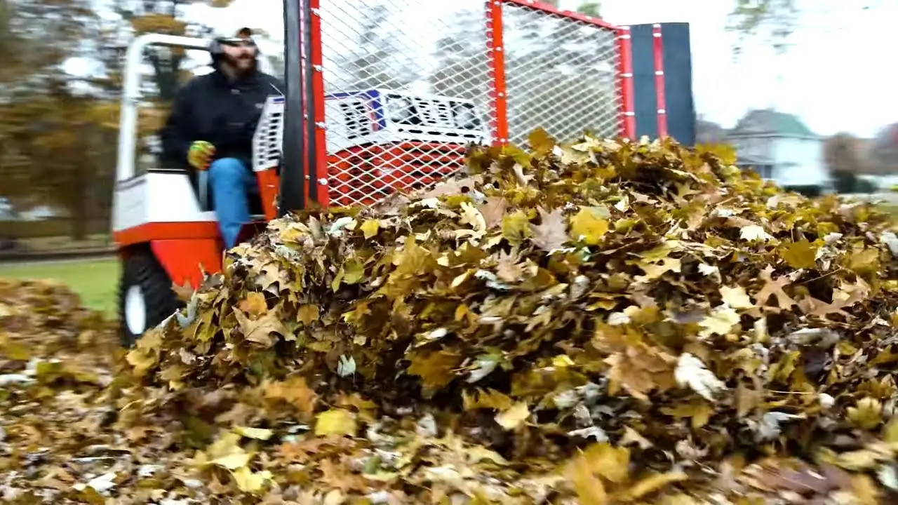 How to Move Wet and Heavy Leaves This Fall  Ventrac Leaf Plow and Turbine Blower