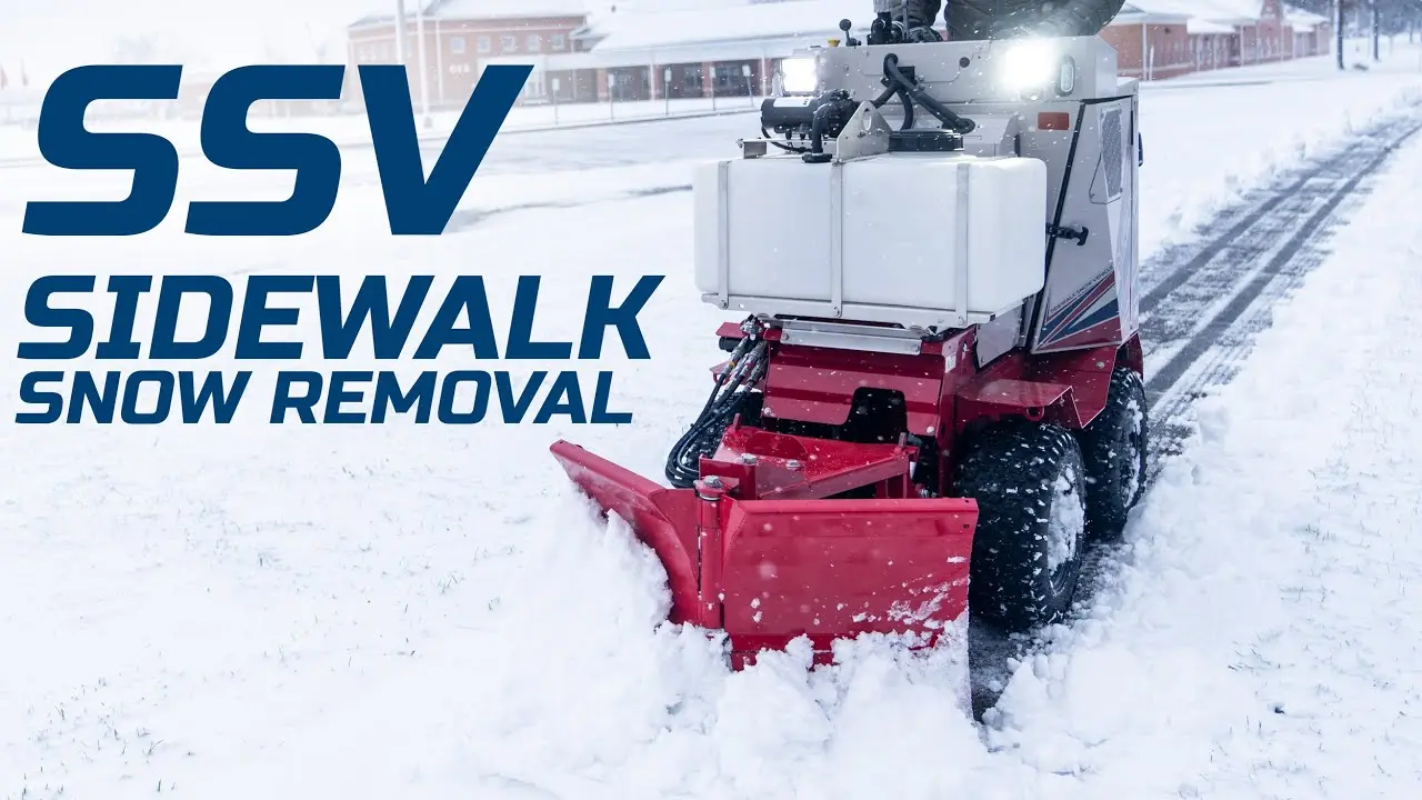 First Snow of the Season Ventrac Sidewalk Snow Vehicle