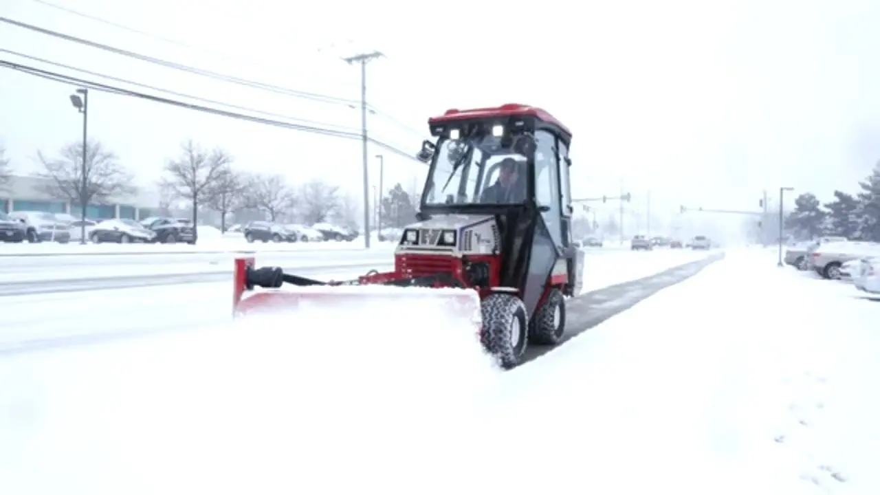 Narrow Sidewalk Snow Broom  Real World Work