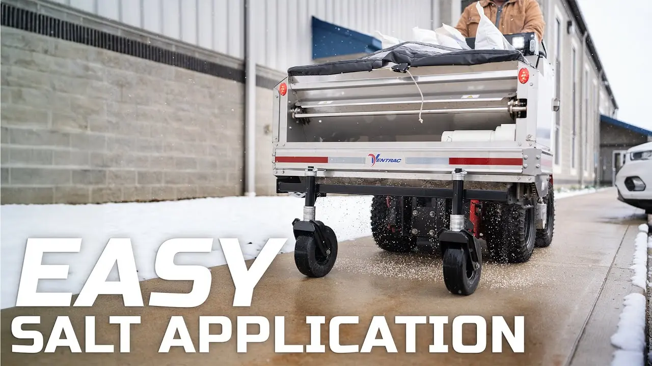 Revolutionizing Sidewalk Snow Management: The Power of Ventrac SSV in Salt Mode
