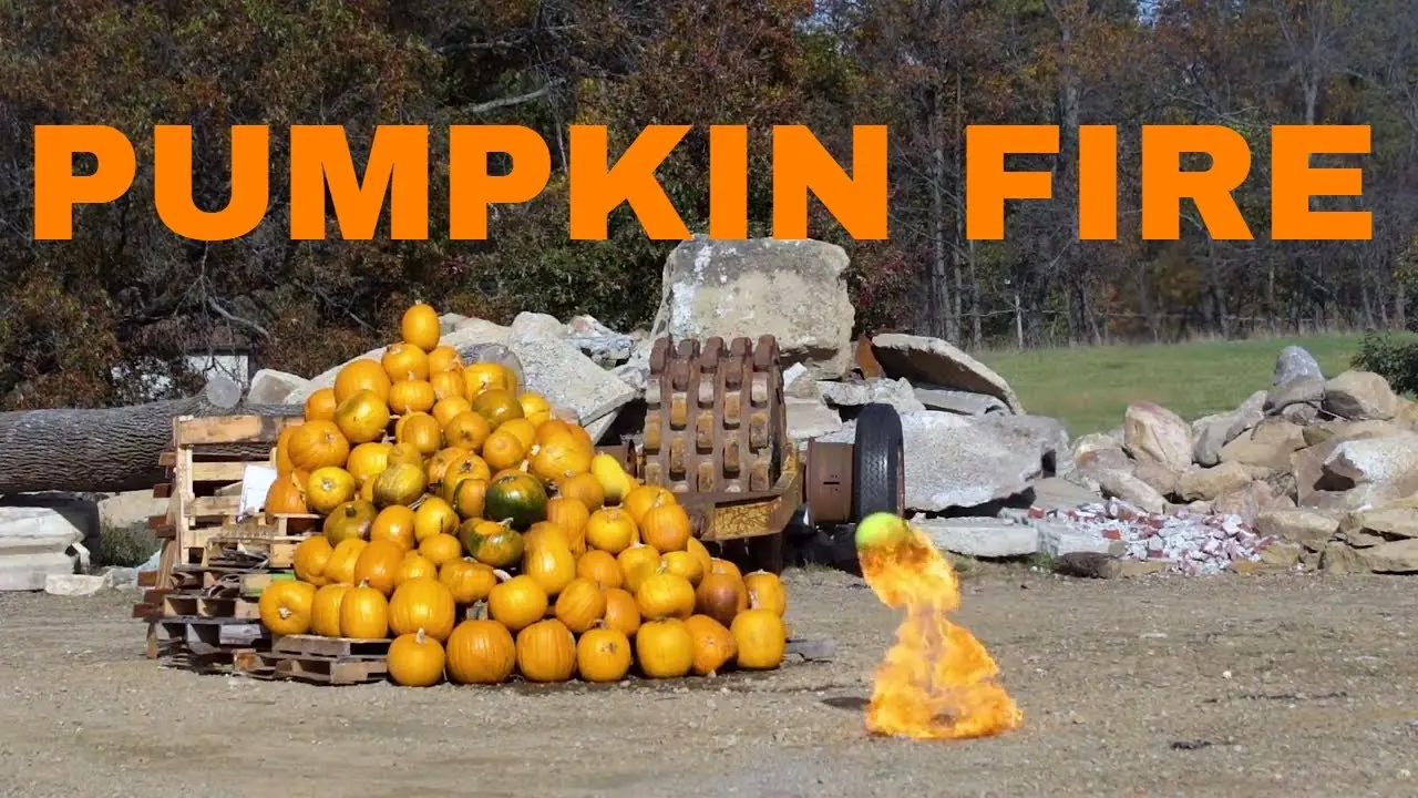Pumpkins vs Fireball Turbine Launcher