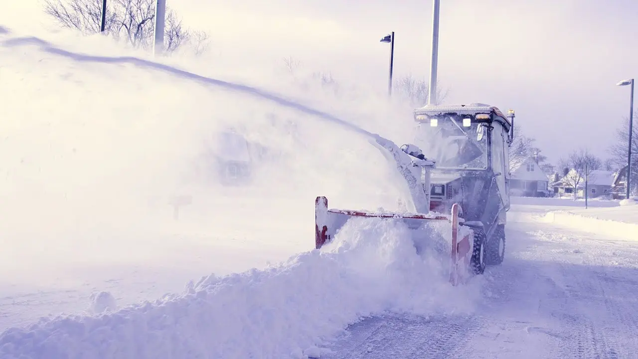 Tractor Snow Blower  Real World Work