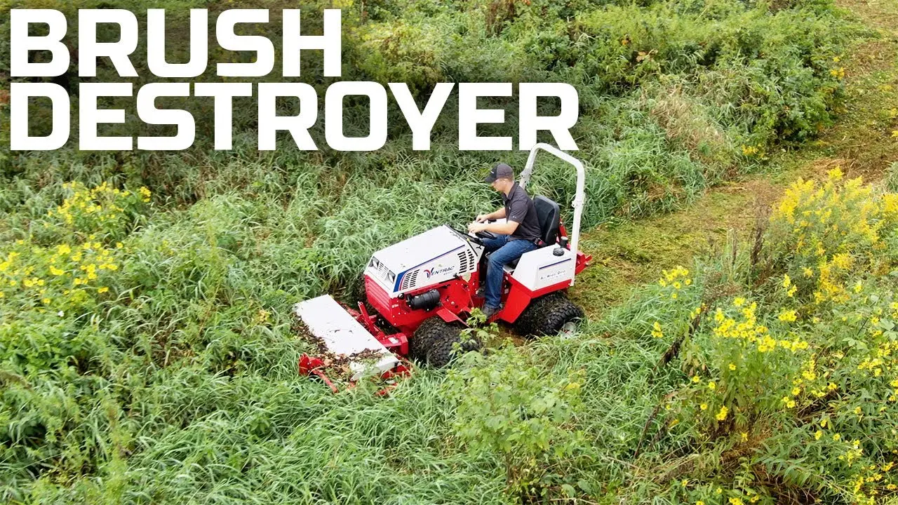 Tough Cut Mows Overgrown Brush  Trees