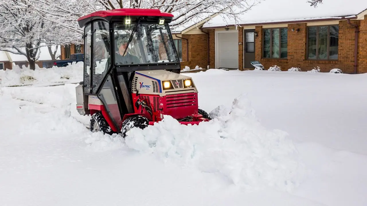 Tractor VBlade Snow Plow  Real World Work