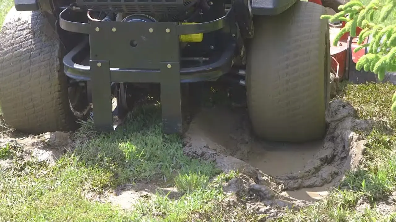 Zero Turn Stuck in Wet Ground  Ventrac Vs Zero Turn Part 2
