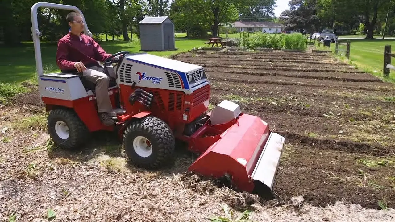 Tilling A Garden With Ease  The Ventrac Tiller  Simple Start